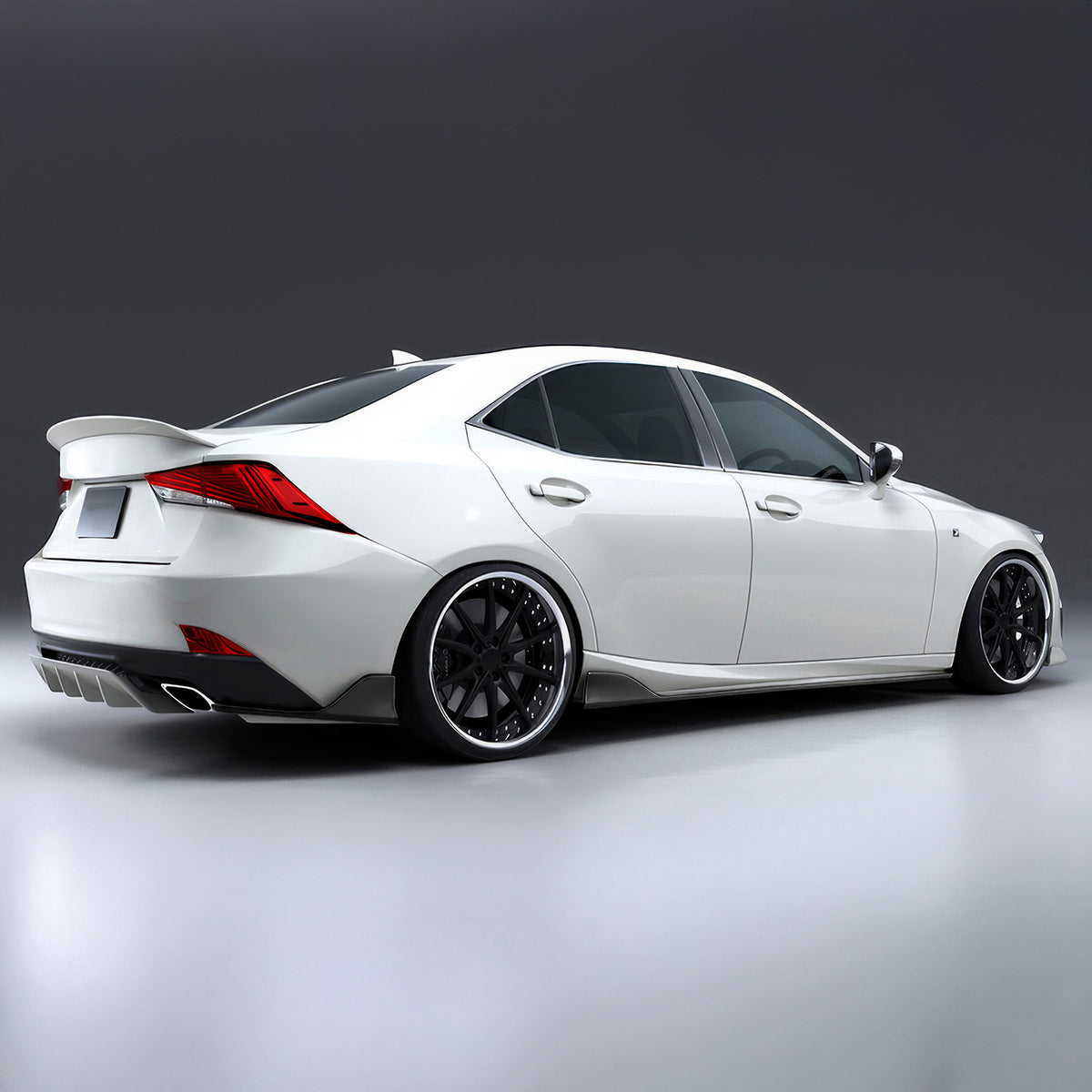 2014-2020 Lexus IS Sedan Artisan Style Rear Aprons Gloss Black PP 2PCS