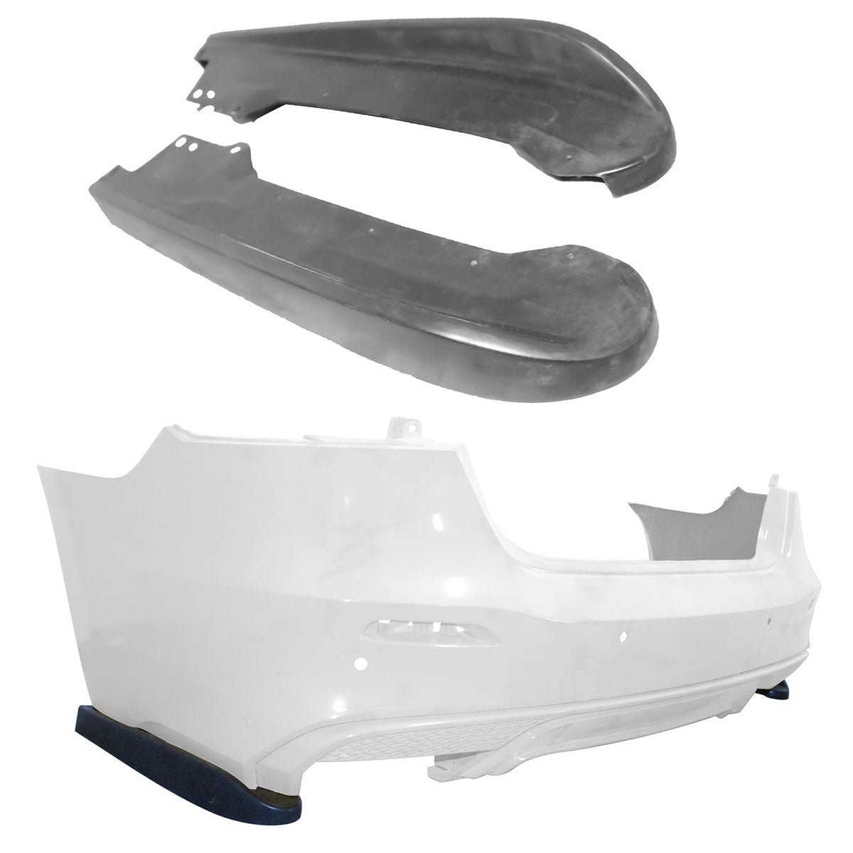 Rear Bumper Aprons for Nissan Maxima 2019-2023 APR Style Unpainted 2PCS PU