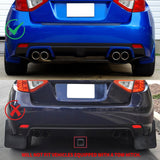 2008-2014 Subaru Impreza STI Carbon Fiber Print Rear Bumper Lip ABS