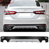 2018-2024 Toyota Camry V3 Style Black &Silver Rear Bumper Lip Diffuser