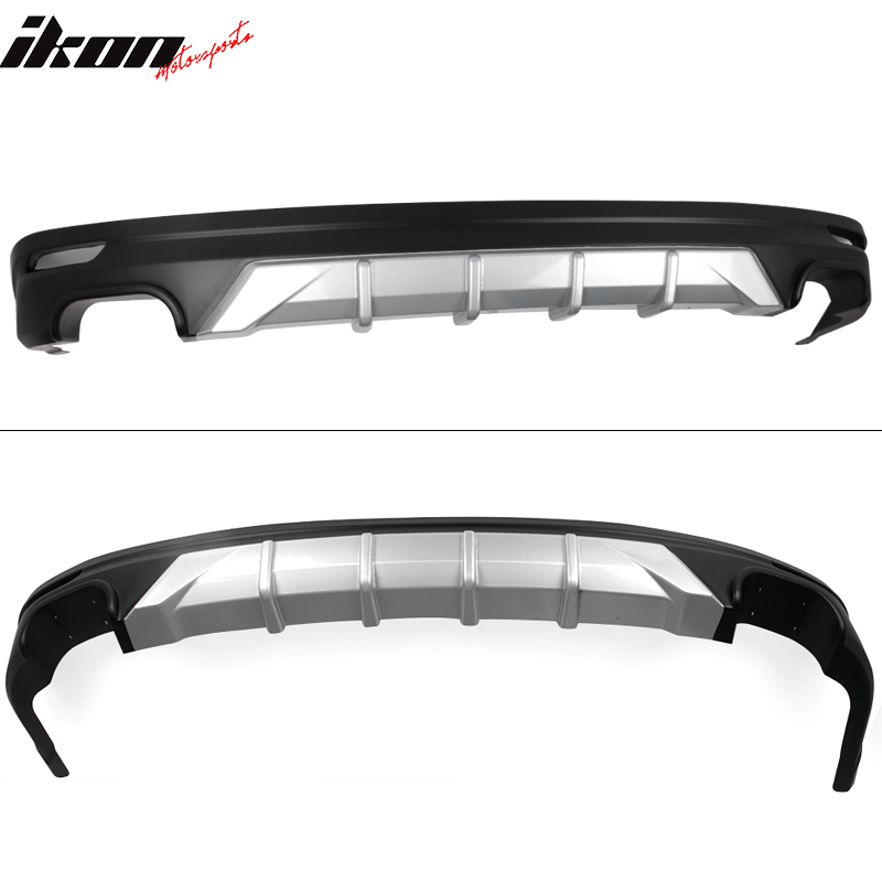 2018-2024 Toyota Camry V3 Style Black &Silver Rear Bumper Lip Diffuser