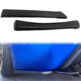 Universal 13" x 2" Rear Lip Side Corner Aprons Canard Caps Black