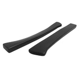 Universal 13" x 2" Rear Lip Side Corner Aprons Canard Caps Black