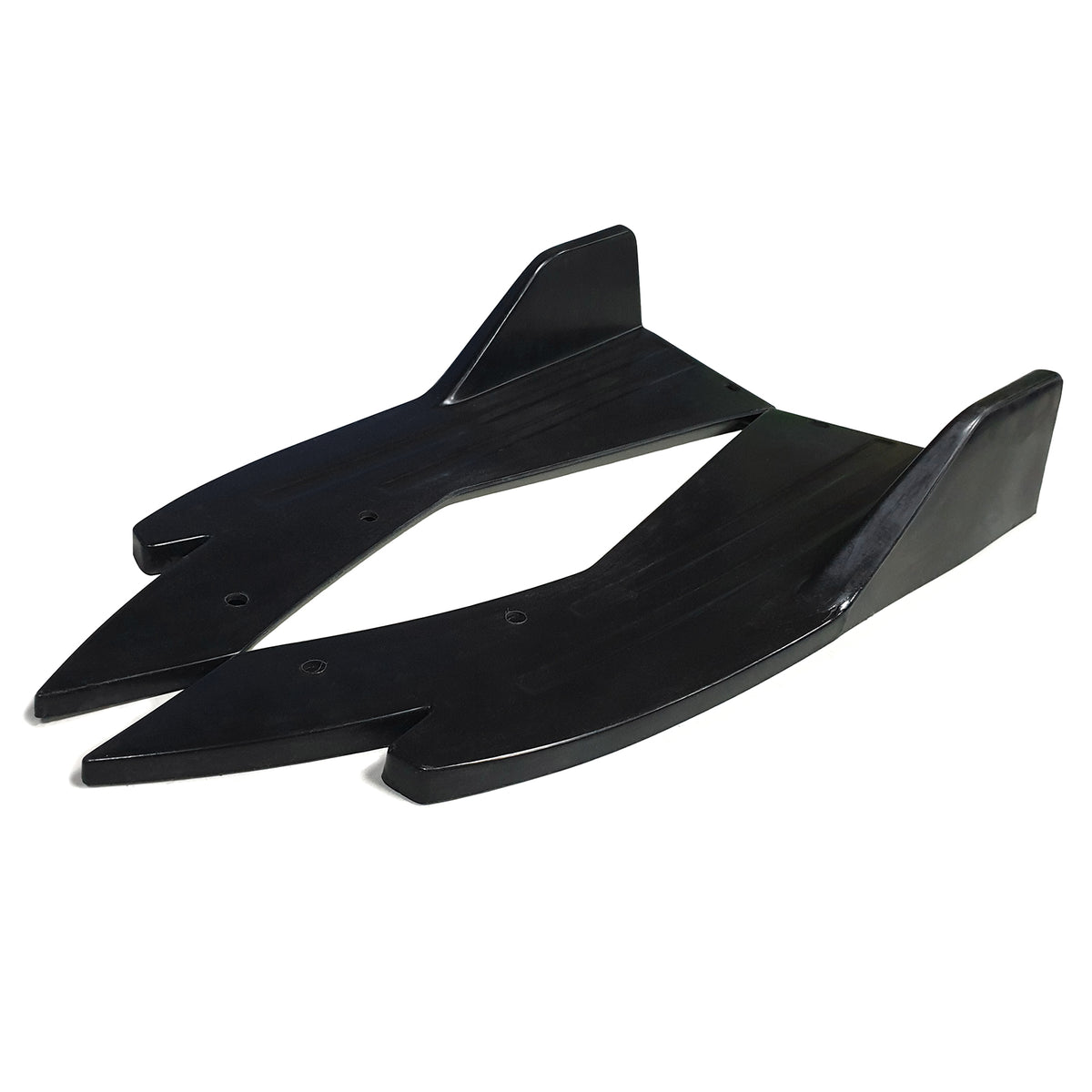 Rear Bumper Aprons Side Extensions Splitters for Universal Unpainted PU
