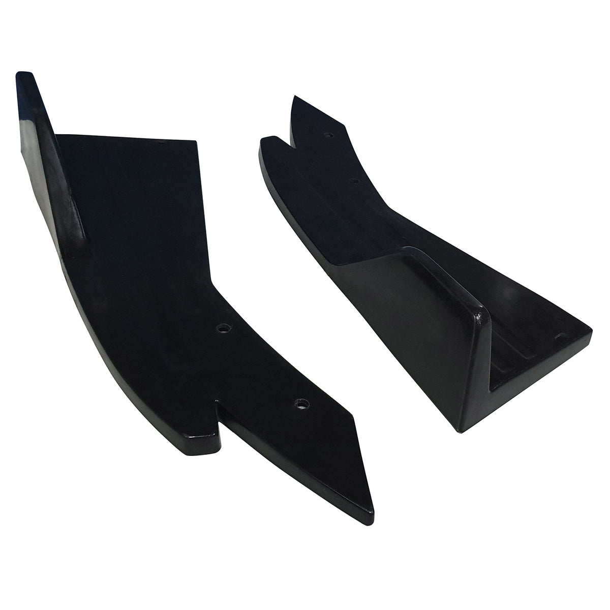 Rear Bumper Aprons Side Extensions Splitters for Universal Unpainted PU