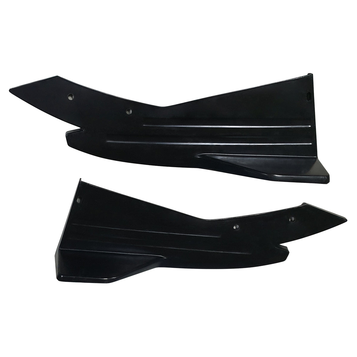 Rear Bumper Aprons Side Extensions Splitters for Universal Unpainted PU