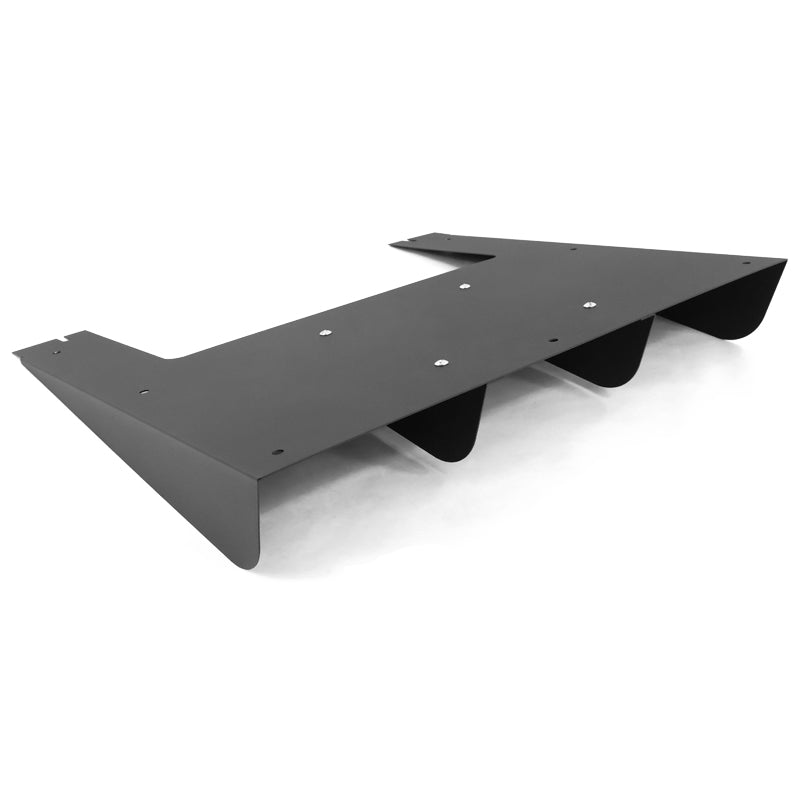 Universal Fit Rear Bumper Diffuser Lip Splitter Shark Fin V2 Aluminium