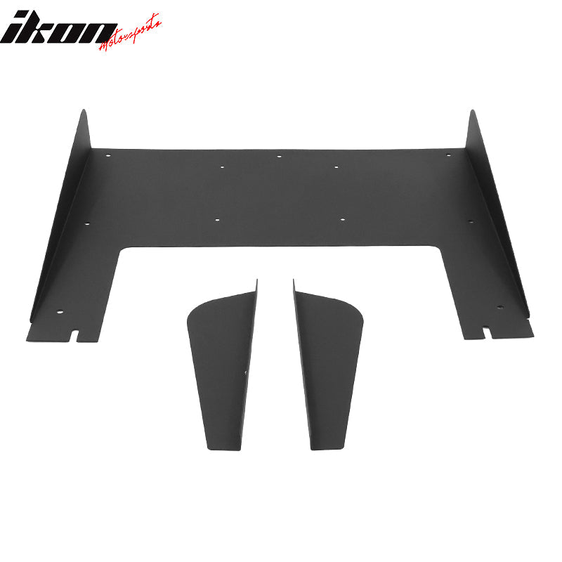 Universal Fit Rear Bumper Diffuser Lip Splitter Shark Fin V2 Aluminium