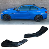 2016-2022 BMW F87 M2 Rear Bumper Lip Aprons Unpainted Black PU