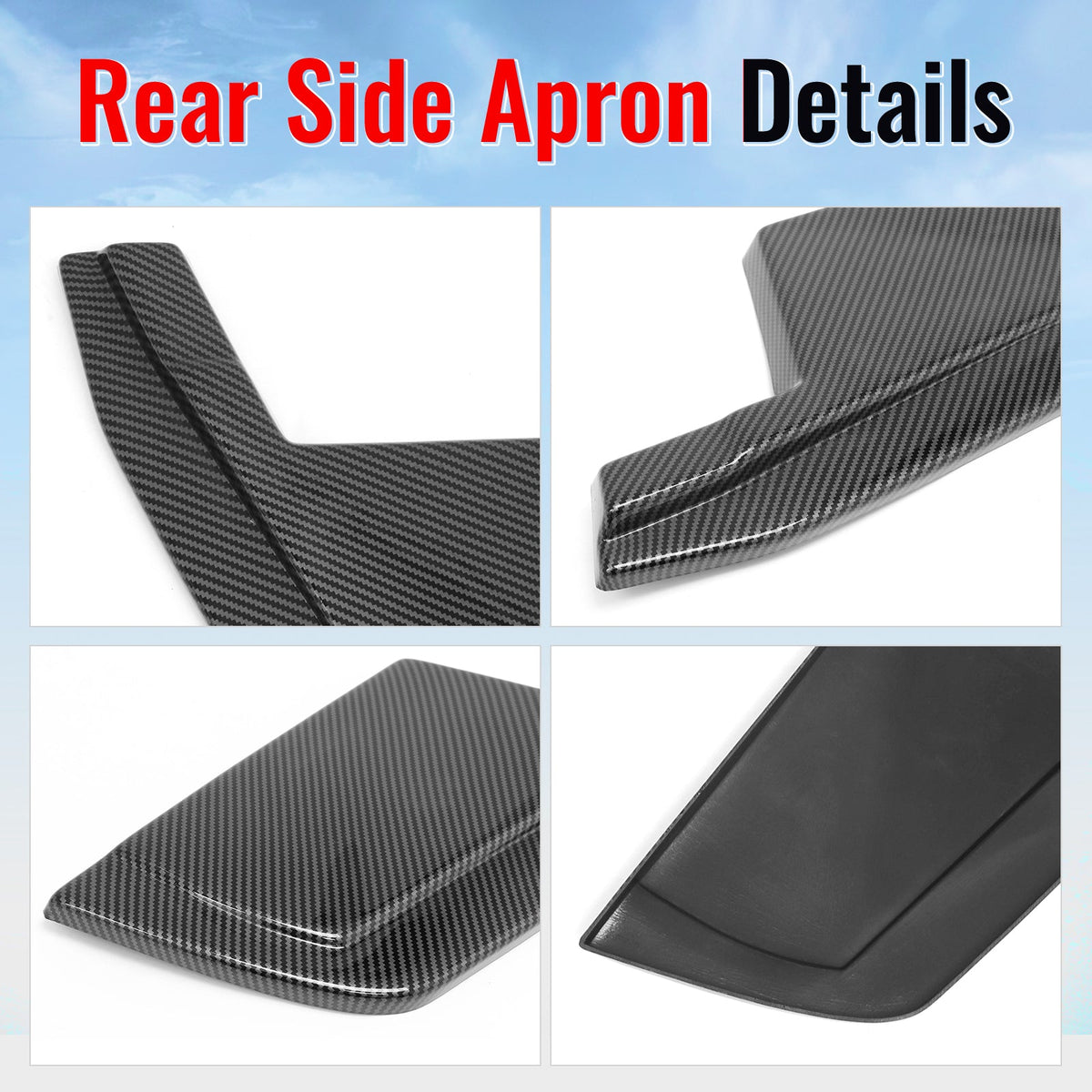 2023-2026 Nissan Z (400Z) V Style Rear Bumper Lip Aprons Carbon Fiber Print ABS