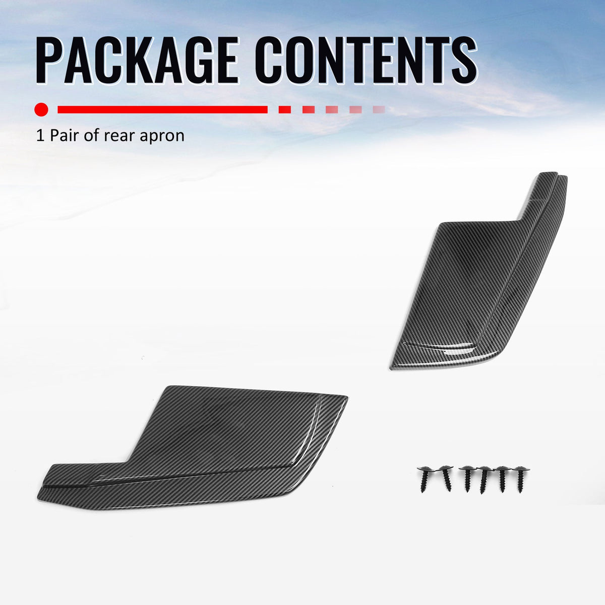 2023-2026 Nissan Z (400Z) V Style Rear Bumper Lip Aprons Carbon Fiber Print ABS