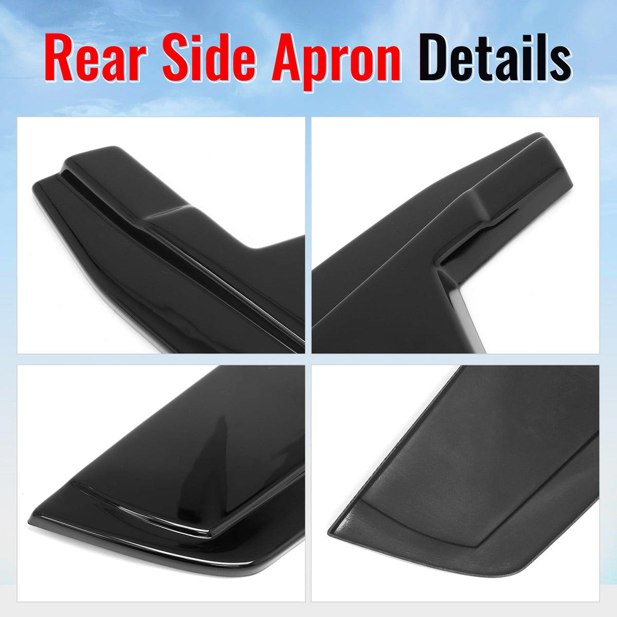2023-2026 Nissan Z (400Z) V Style Rear Bumper Lip Aprons Gloss Black ABS