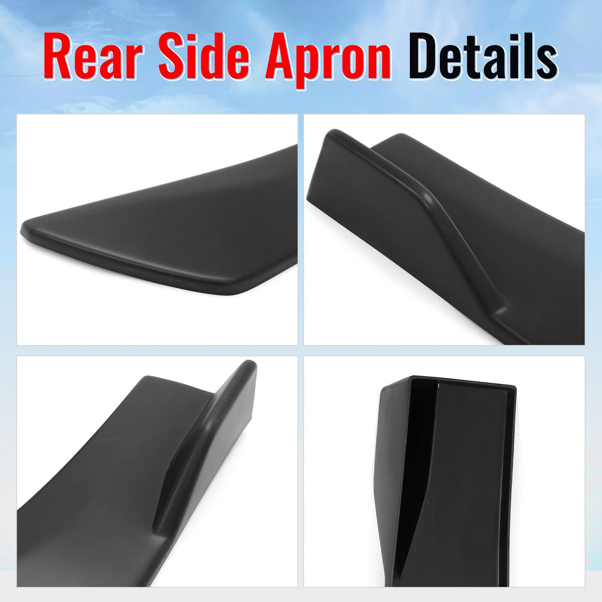 2023-2026 Subaru Solterra ST Style Rear Bumper Lip Aprons Matte Black ABS