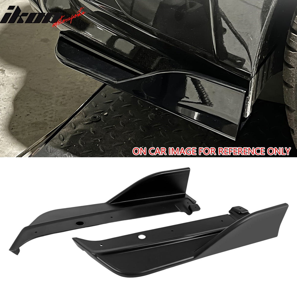 2022-2025Â SubaruÂ WRX D Style Rear Bumper Lip Aprons Matte Black ABS