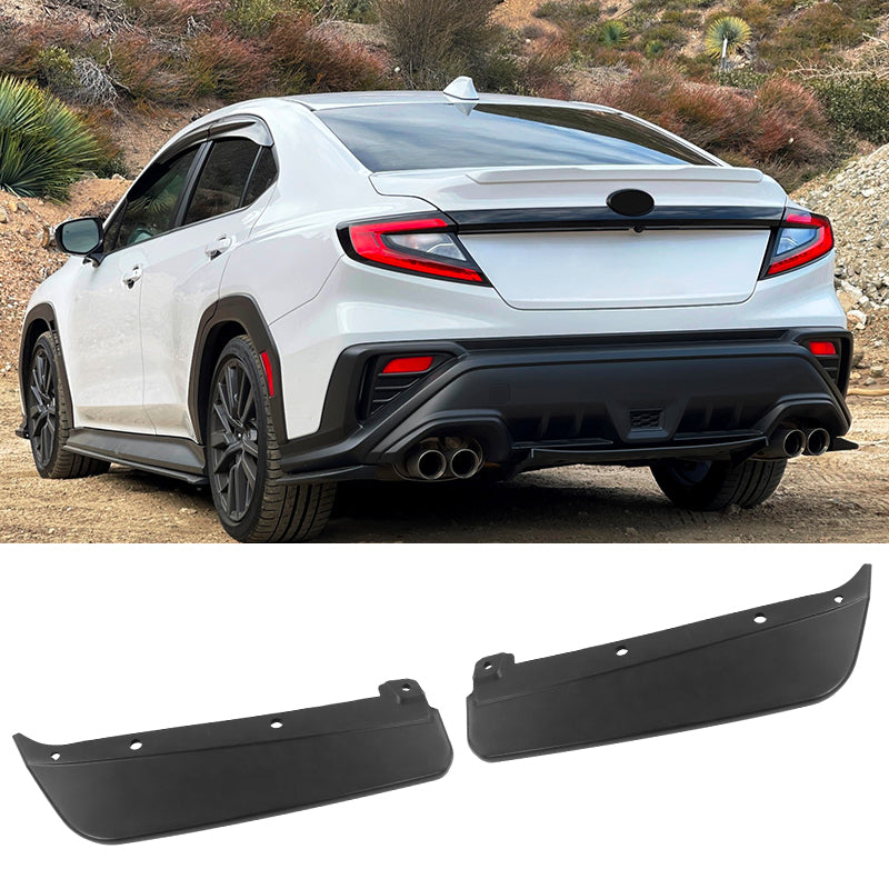 Rear Spats Splitters for Subaru WRX 2022-2026 Unpainted Black STI Style PP