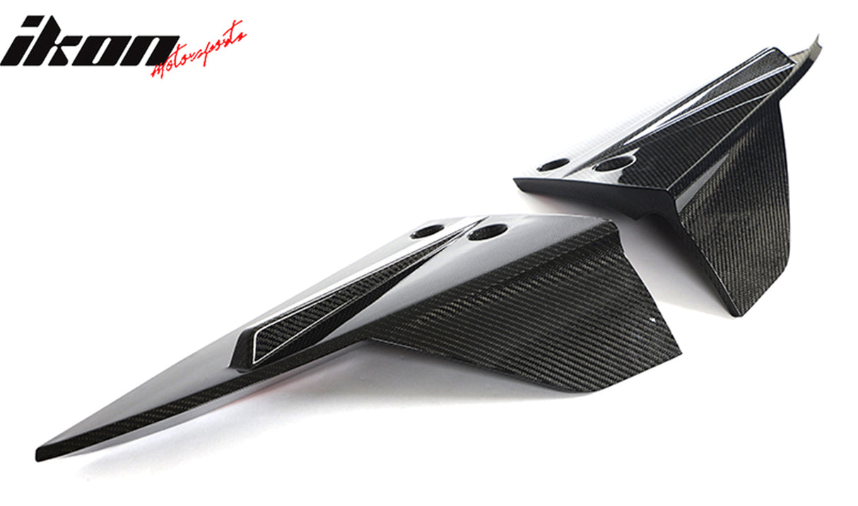 2021-2024 Tesla Model S Gloss Black V Rear Splitter Apron Carbon Fiber
