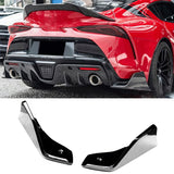 2020-2025 Toyota GR Supra Rear Bumper Splitters AG Gloss Black Aprons