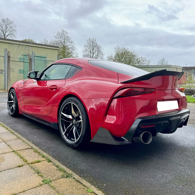 2020-2025 Toyota GR Supra Rear Bumper Splitters AG Gloss Black Aprons
