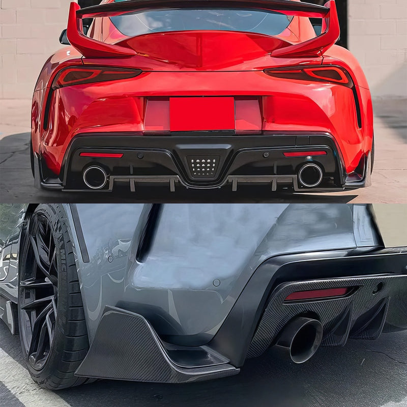 2020-2025 Toyota GR Supra Rear Bumper Splitters AG Gloss Black Aprons