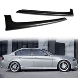 2006-2008 BMW E90 3 Series AC Style Unpainted Black Side Skirts PU