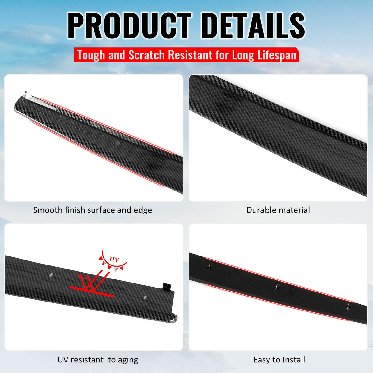 2012-2018 BMW 3 Series F30 F31 M Sport Package Side Skirts Panels Carbon Fiber Print MP Style