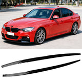 2012-2018 BMW 3 Series F30 F31 M Sport Package Side Skirts Panels Gloss Black MP Style