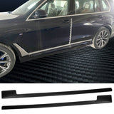2019-2023 BMW G07 X7 M Sport Primer Side Skirts Lip Extension Pair ABS