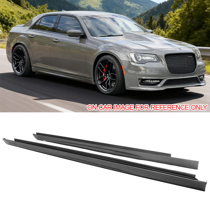 2011-2023 Chrysler 300 SRT Carbon Fiber Print Side Skirts Extension PP