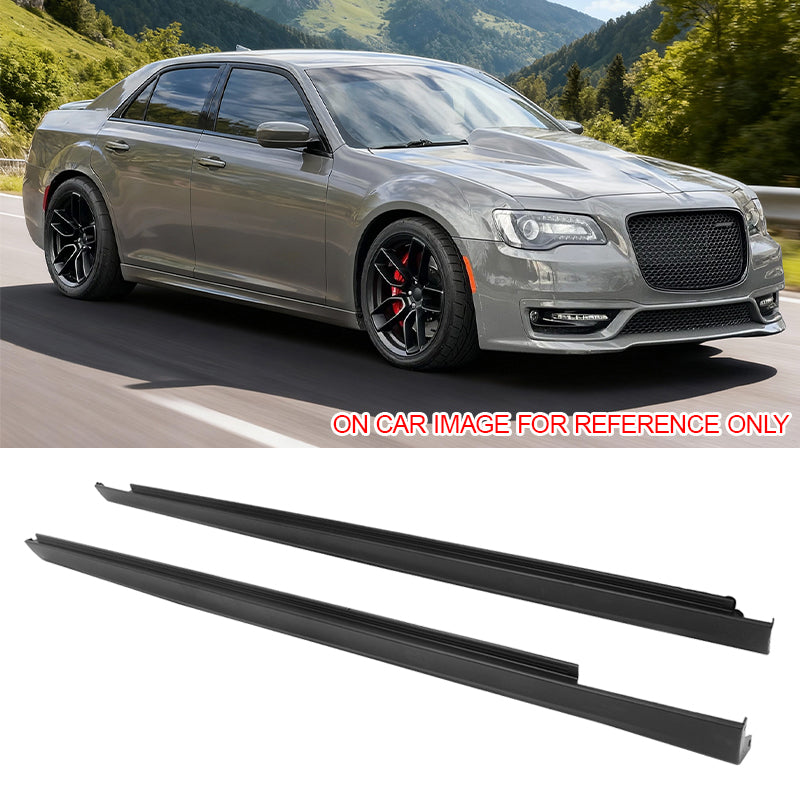 2011-2023 Chrysler 300 SRT Style Matte Black Side Skirts Extension PP