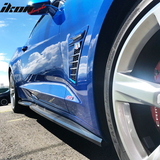 2016-2024 Chevy Camaro A Style Matte Black Side Skirts ABS