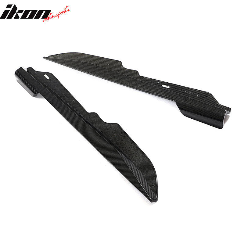 2020-2025 Chevy Corvette C8 IKON Style Carbon Fiber CF Side Skirts 2PC