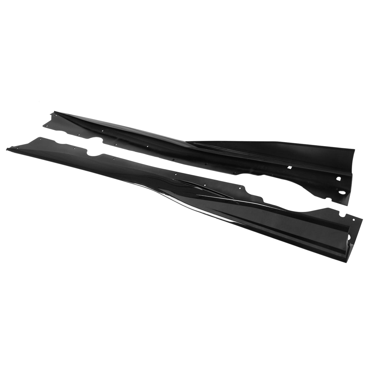 2020-2025 Chevy Corvette C8 IKON V1 A Style Gloss Black Side Skirts PP
