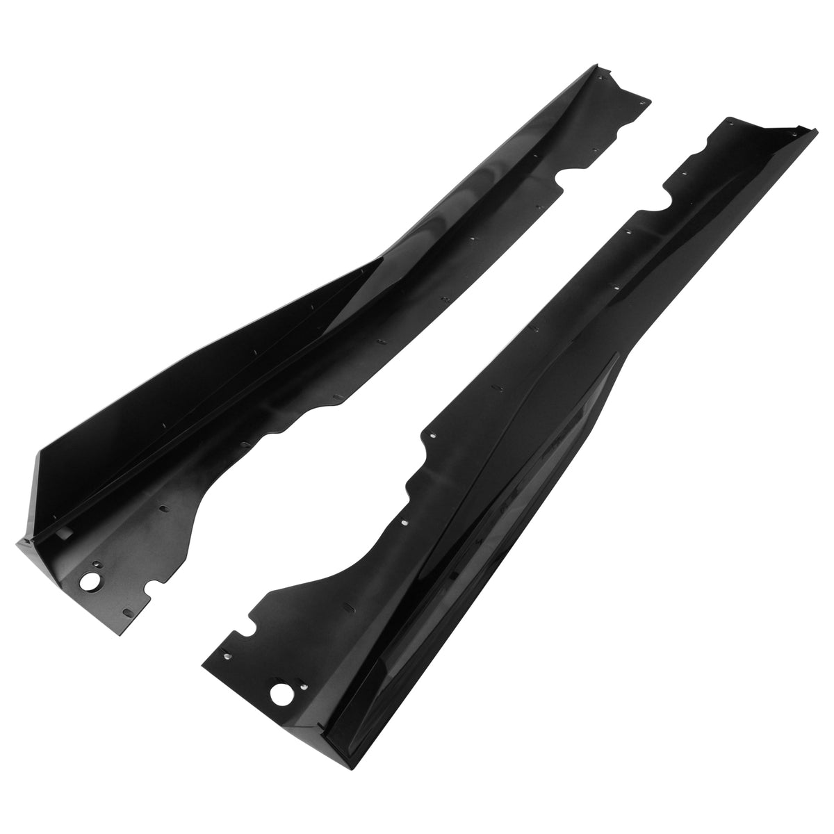 2020-2025 Chevy Corvette C8 IKON V1 B Style Gloss Black Side Skirts PP