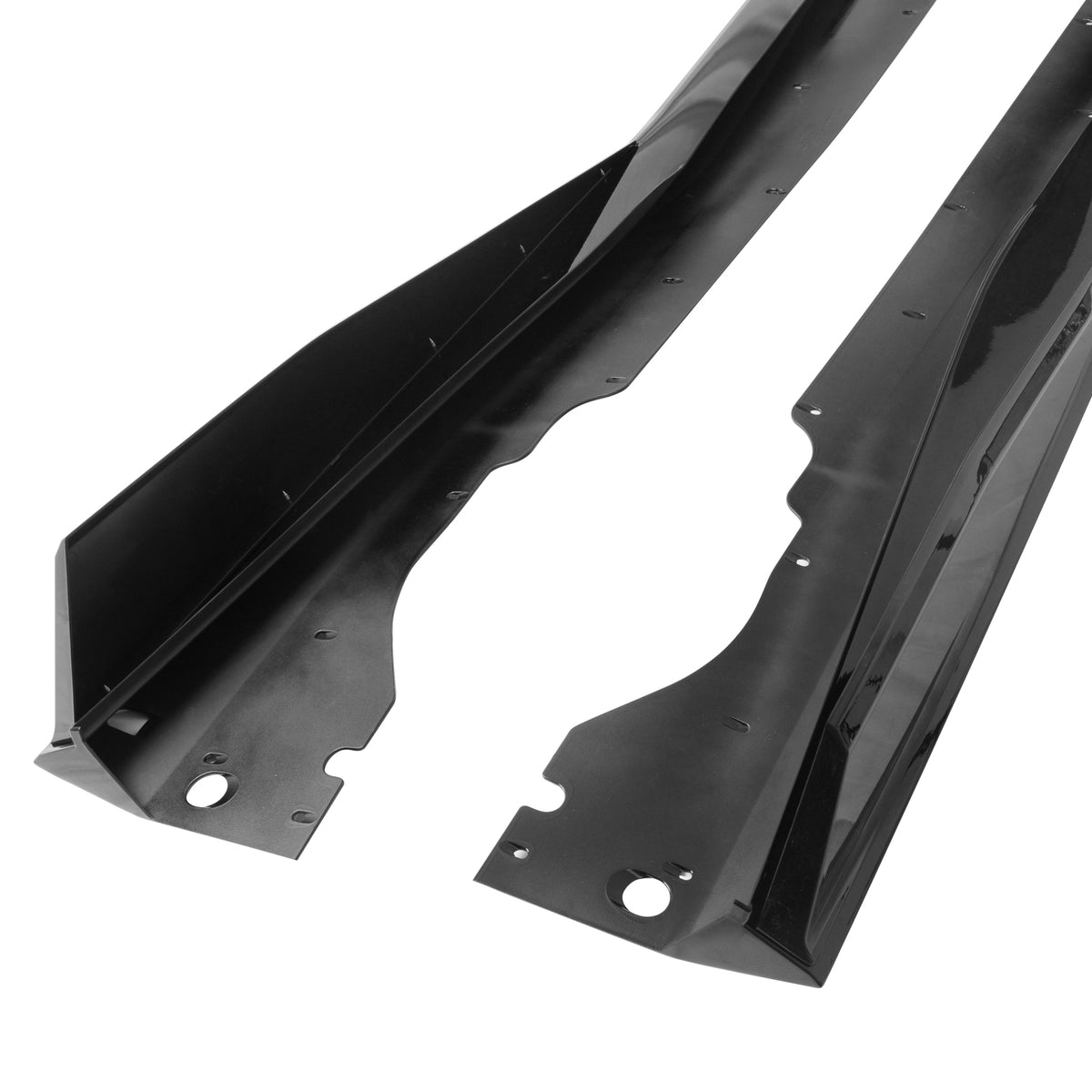 2020-2025 Chevy Corvette C8 IKON V1 B Style Gloss Black Side Skirts PP