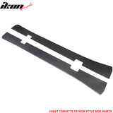 1997-2004 Chevy Corvette C5 IKON Style Side Skirts Carbon Fiber