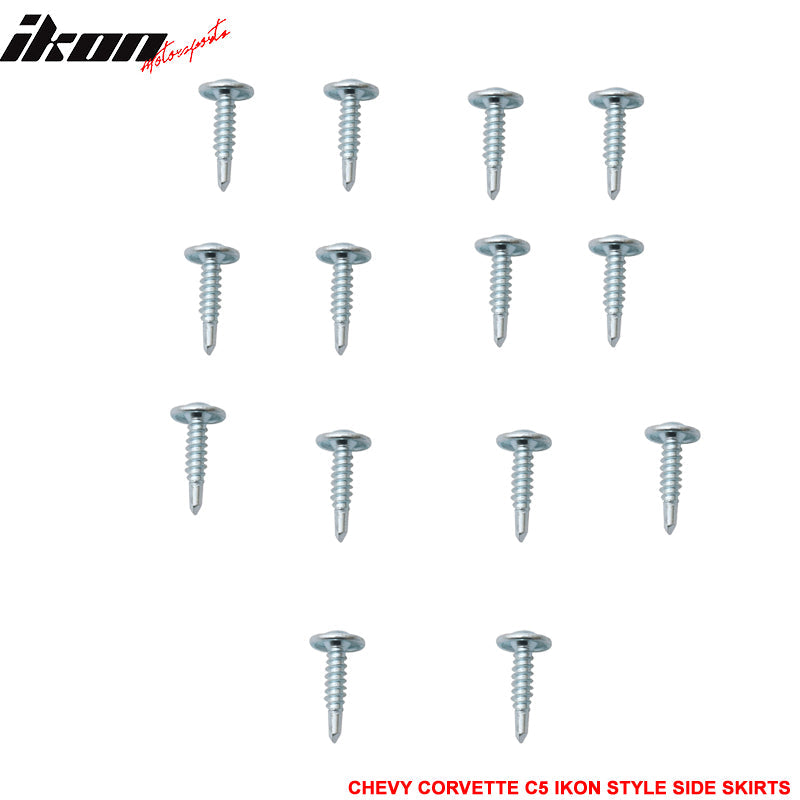 1997-2004 Chevy Corvette C5 IKON Style Side Skirts Carbon Fiber