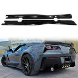 2014-2019 Chevrolet Corvette C7 Side Skirts Z07 Style Unpainted Black