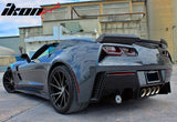 2014-2019 Chevrolet Corvette C7 Side Skirts Z07 Style Unpainted Black