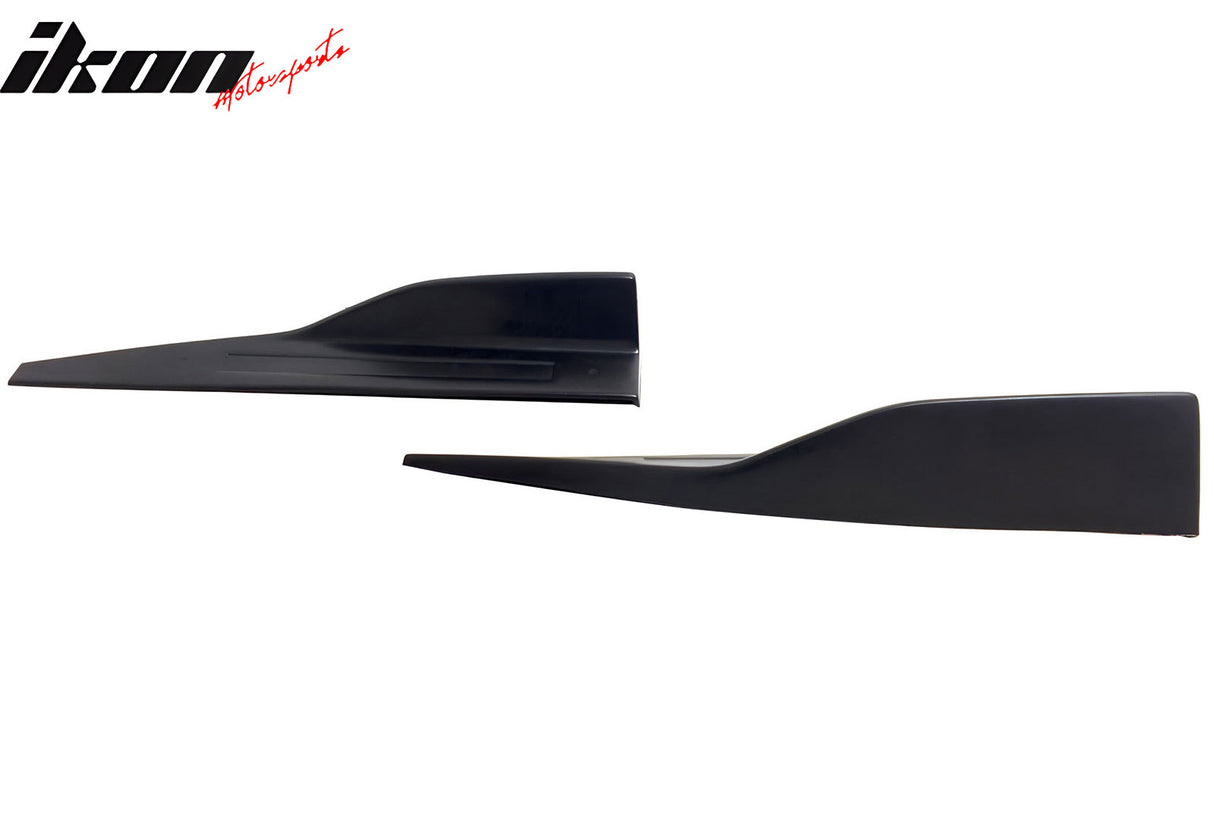 Universal Side Skirts PU ROU Style Unpainted BlackÂ Rocker Pane
