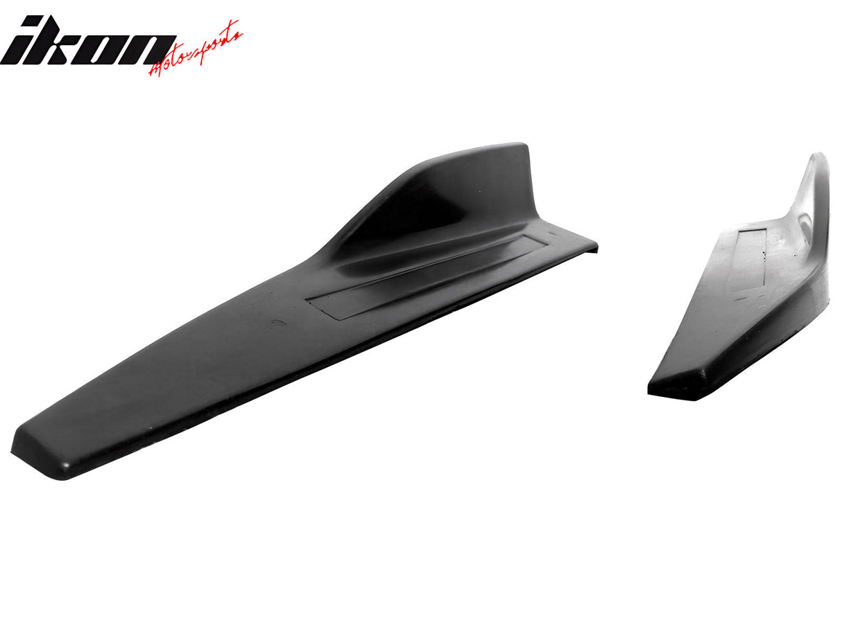 Universal Side Skirts PU ROU Style Unpainted BlackÂ Rocker Pane