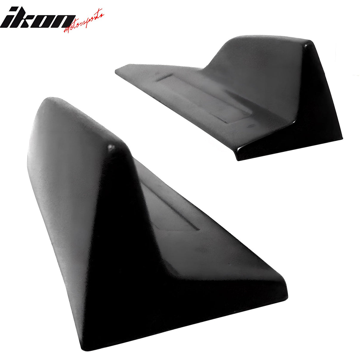 Universal Side Skirts PU ROU Style Unpainted BlackÂ Rocker Pane