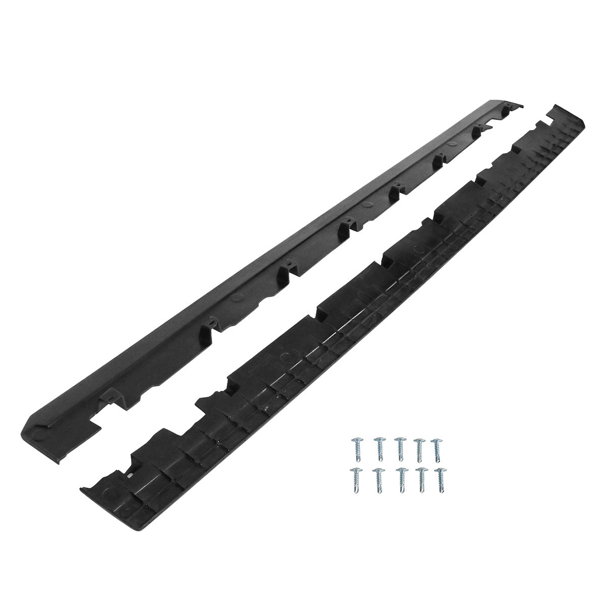 2010-2014 Ford Mustang Side Skirts Rocker Pannel Unpainted Black PU