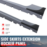 2015-2023 Ford Mustang Side Skirts Shelby Super Snake Style PP Matte Black Rocker Panel