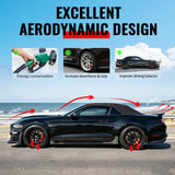 2015-2023 Ford Mustang Side Skirts Shelby Super Snake Style PP Matte Black Rocker Panel
