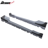 2015-2023 Ford Mustang Side Skirts Shelby Super Snake Style PP Matte Black Rocker Panel