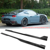 2024-2026 Ford Mustang Side Skirt GT500 Style Rocker Panel Gloss Black