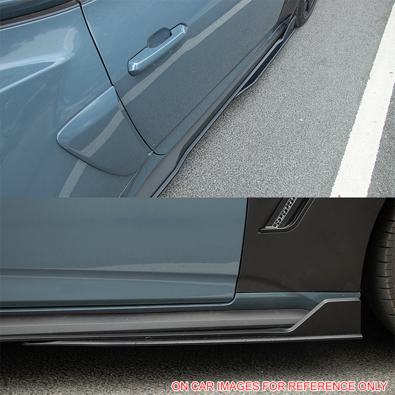 2024-2026 Ford Mustang Side Skirt GT500 Style Rocker Panel Gloss Black
