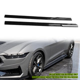 2024-2025 Ford Mustang IKON Style Side Skirts Add on ABS