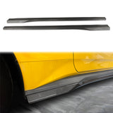 2024-2026 Ford Mustang R Style Carbon Fiber Side Skirts Splitters Pair