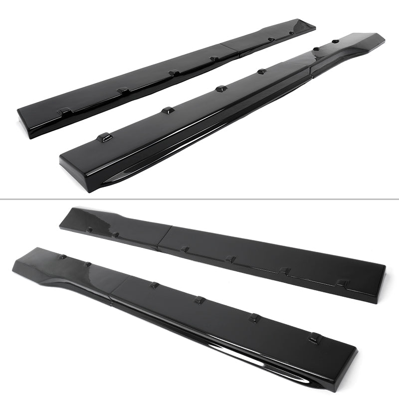 2024-2026 Ford Mustang R Style Gloss Black Side Skirts Panel ABS Pair